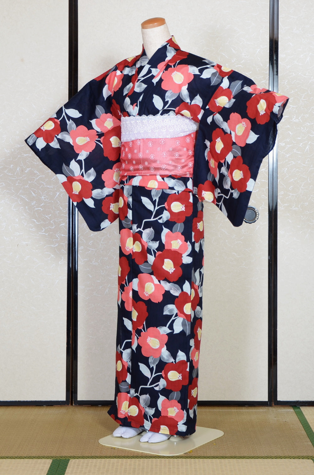 Decorative heko-obi : Flower / Light purple