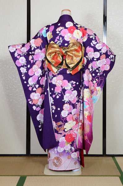 Long-sleeved kimono 6 items set / Furisode / FK#2-173