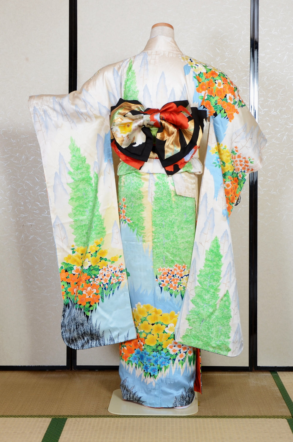 Long-sleeved kimono 6 items set / Furisode / FK#2-327