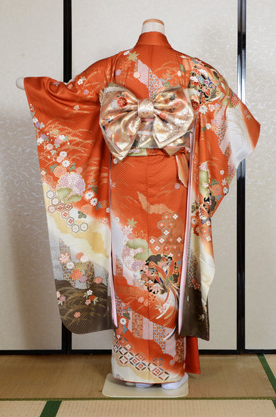 Long-sleeved kimono 6 items set / Furisode / FK#2-246