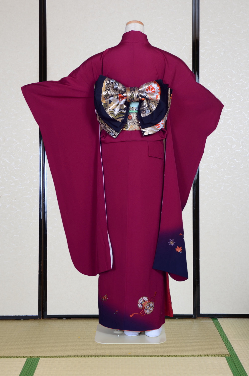 Long-sleeved kimono 6 items set / Furisode / FK#1-972