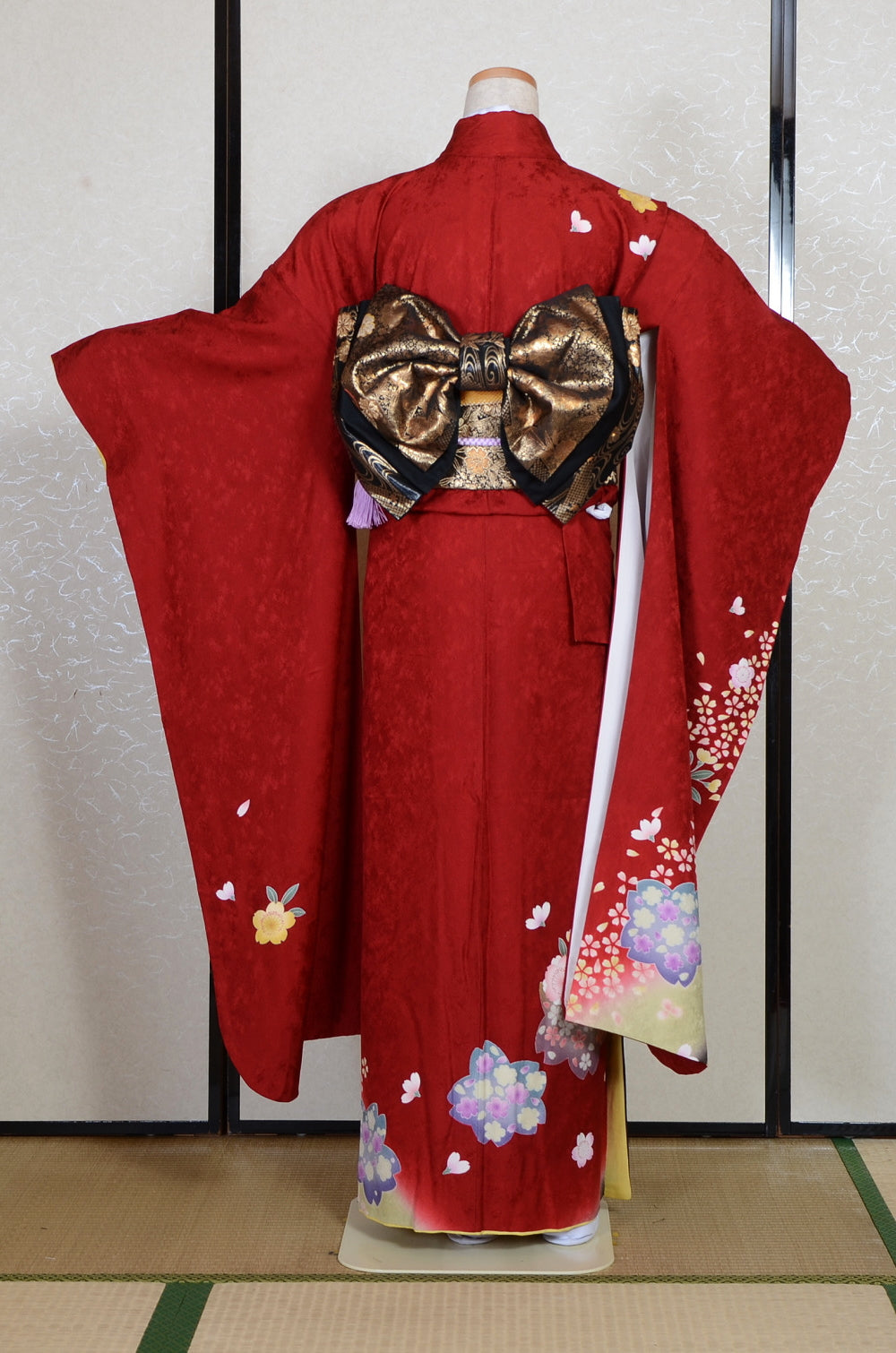 Long-sleeved kimono 6 items set / Furisode / FK#2-171
