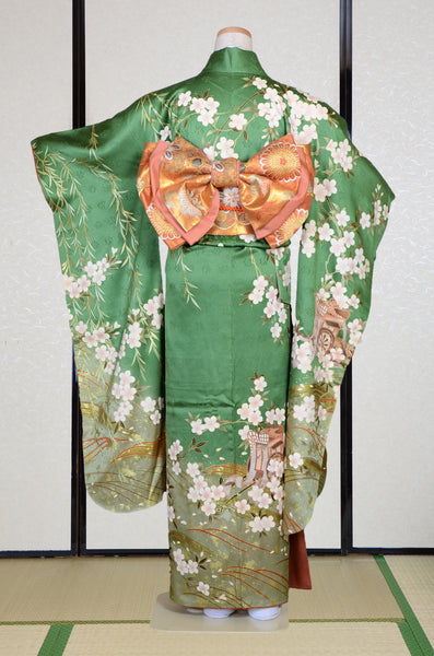 Long-sleeved kimono 6 items set / Furisode / FK#2-306