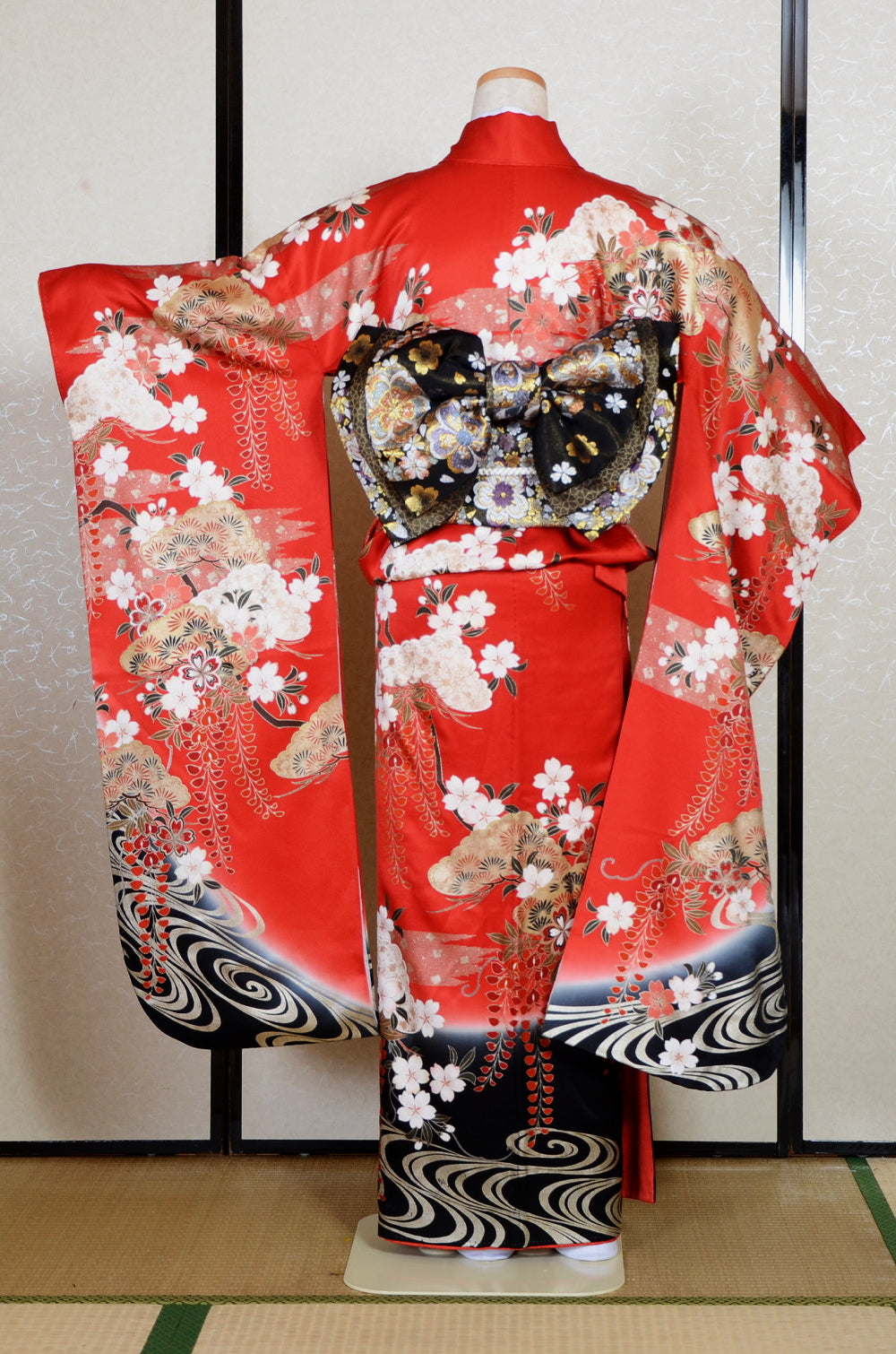 Long-sleeved kimono 6 items set / Furisode / FK#2-257