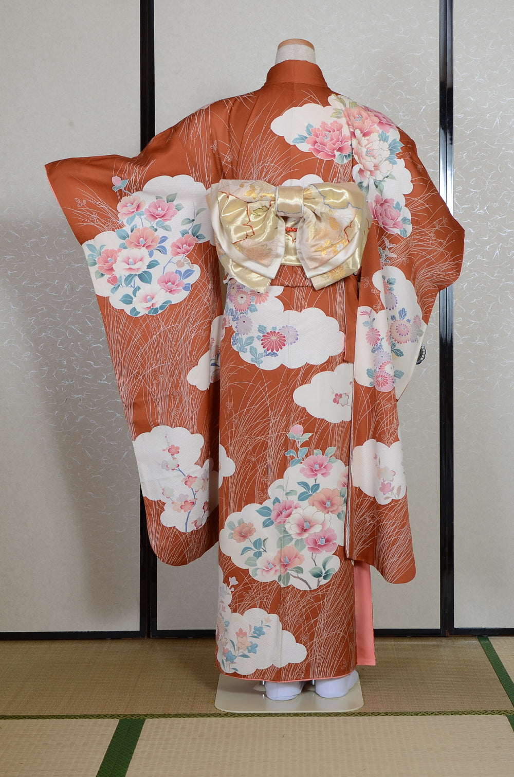 Long-sleeved kimono 6 items set / Furisode / FK#1-918