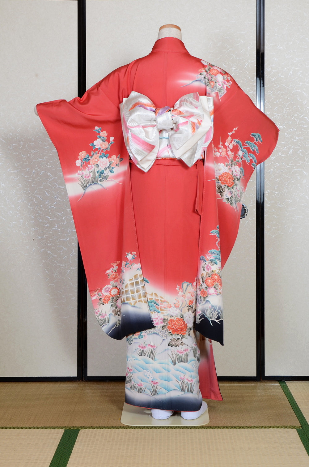 Long-sleeved kimono 6 items set / Furisode / FK#1-974
