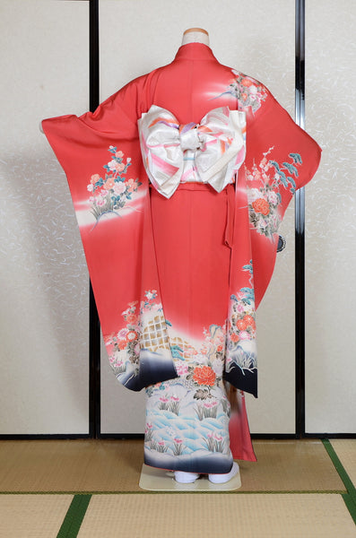 Long-sleeved kimono 6 items set / Furisode / FK#1-974