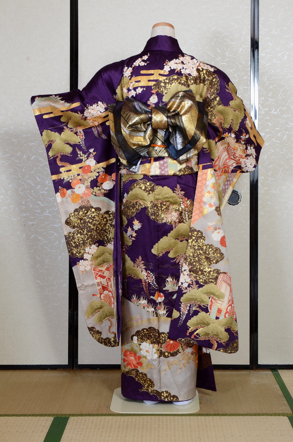 Long-sleeved kimono 6 items set / Furisode / FK#2-315