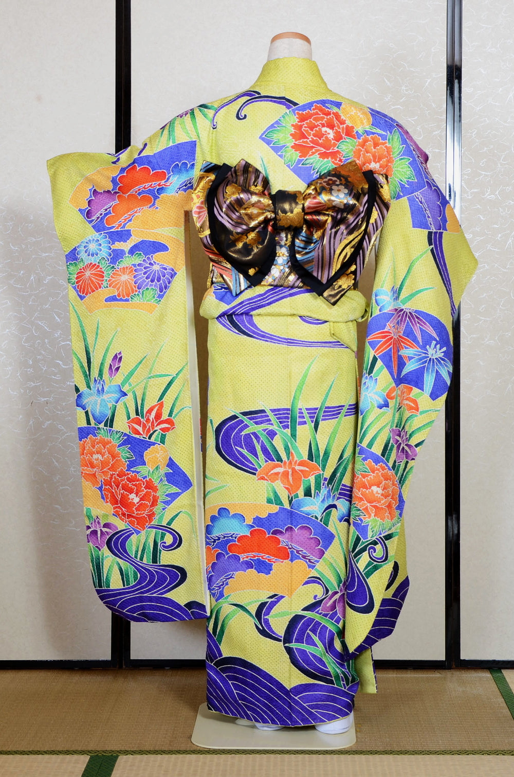Long-sleeved kimono 6 items set / Furisode / FK#2-295