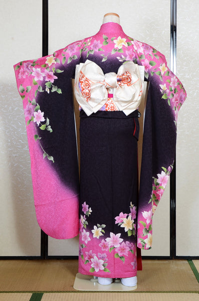 Long-sleeved kimono 6 items set / Furisode / FK#2-304
