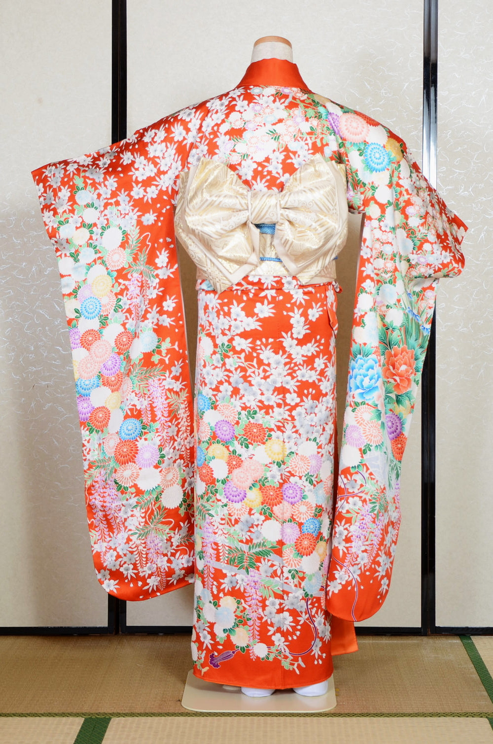 Long-sleeved kimono 6 items set / Furisode / FK#2-214