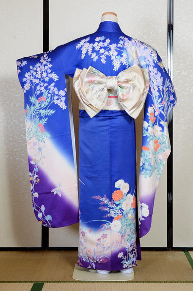 Long-sleeved kimono 6 items set / Furisode / FK#2-299