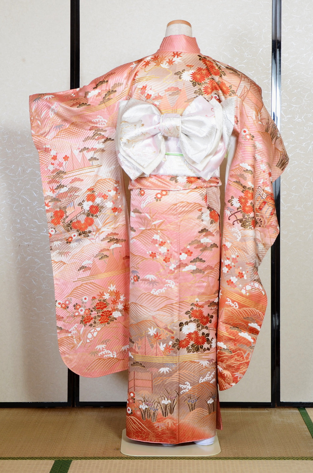 Long-sleeved kimono 6 items set / Furisode / FK#2-294