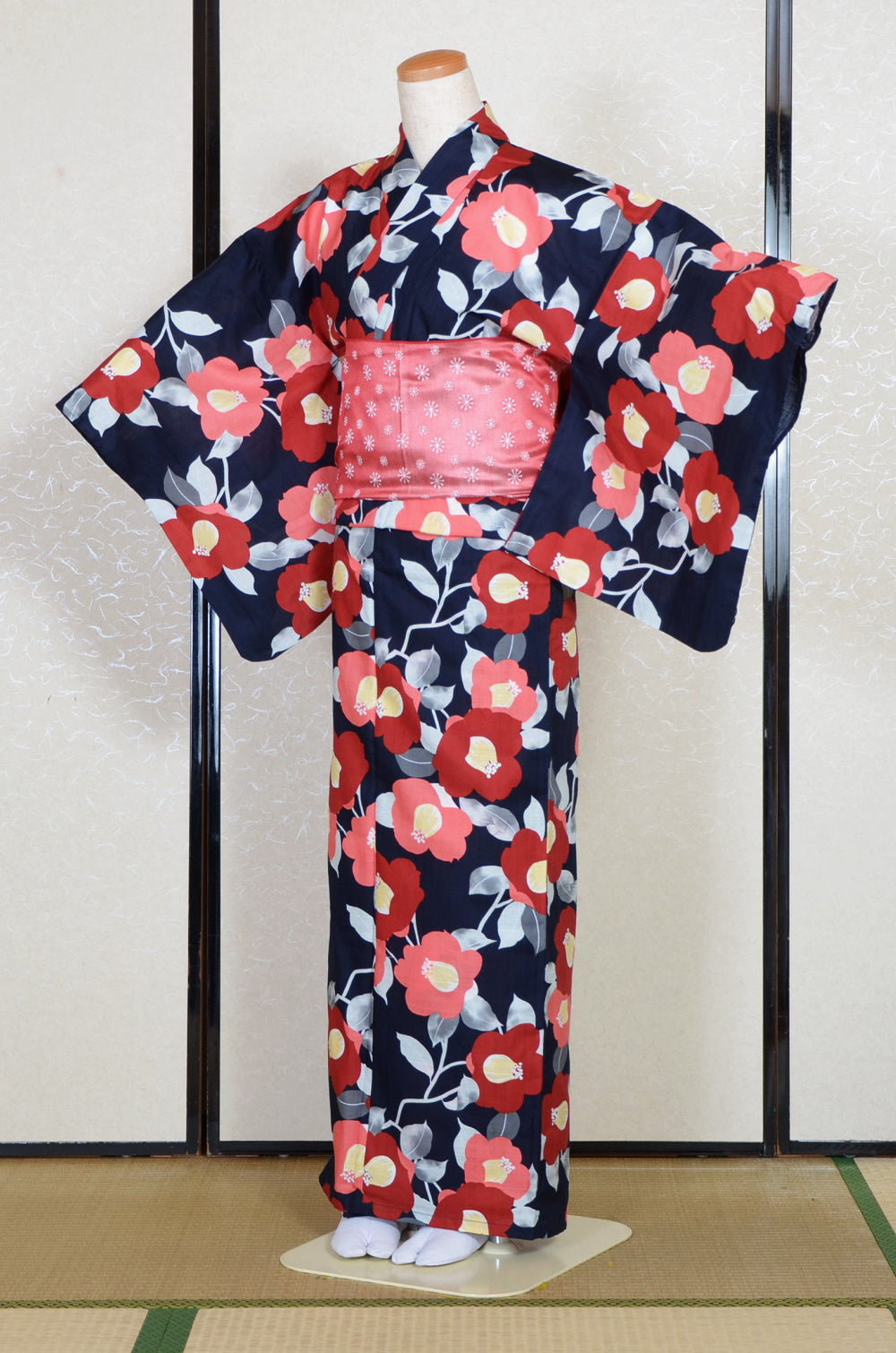 Soft heko obi belt / Crimson red