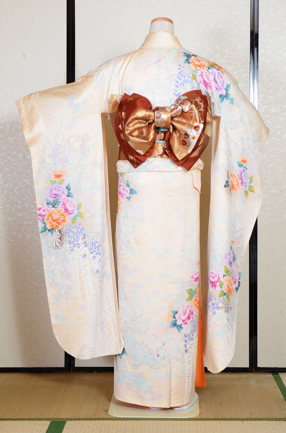 Long-sleeved kimono 6 items set / Furisode / FK#2-211