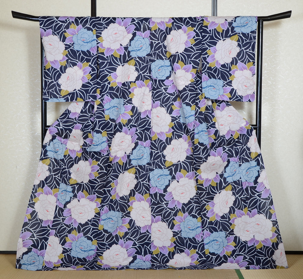 Japanese yukata kimono/ Plus size / P #423 /4L