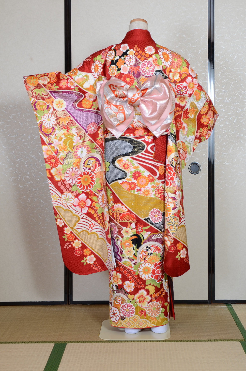 Long-sleeved kimono 6 items set / Furisode / FK#1-928