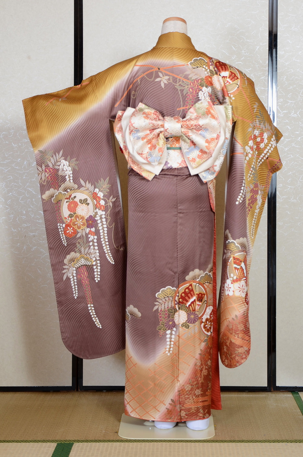 Long-sleeved kimono 6 items set / Furisode / FK#2-203