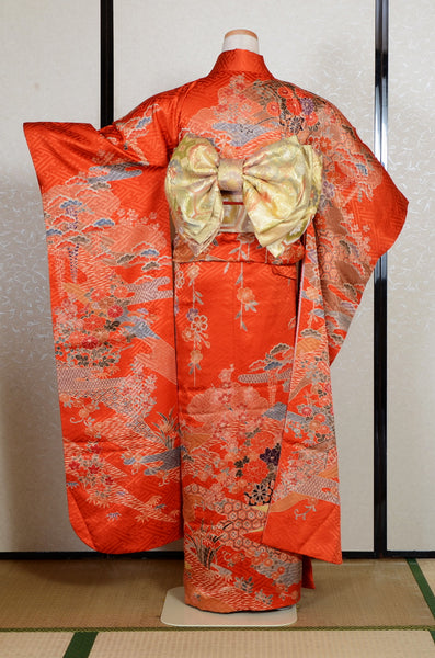 Long-sleeved kimono 6 items set / Furisode / FK#2-248