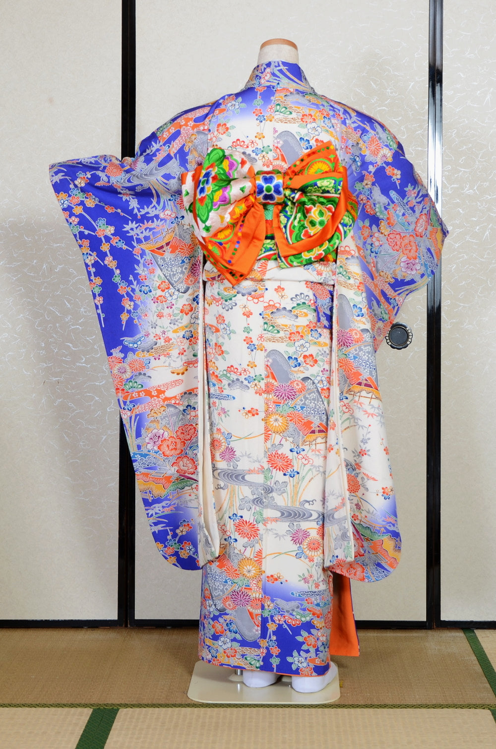 Long-sleeved kimono 6 items set / Furisode / FK#2-325