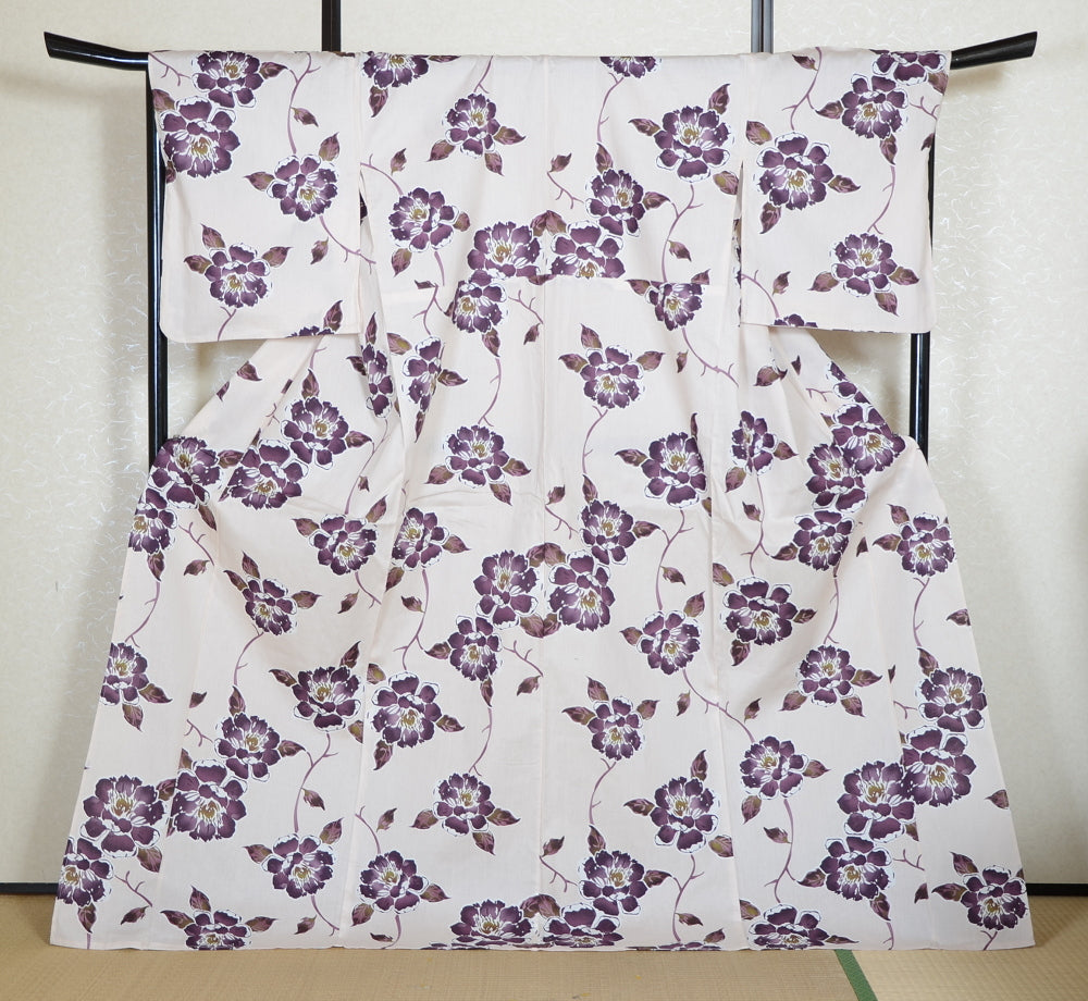 Japanese yukata kimono/ Plus size / P #385 /4L