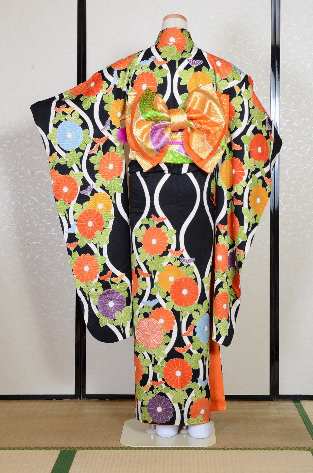 Long-sleeved kimono 6 items set / Furisode / FK#2-102