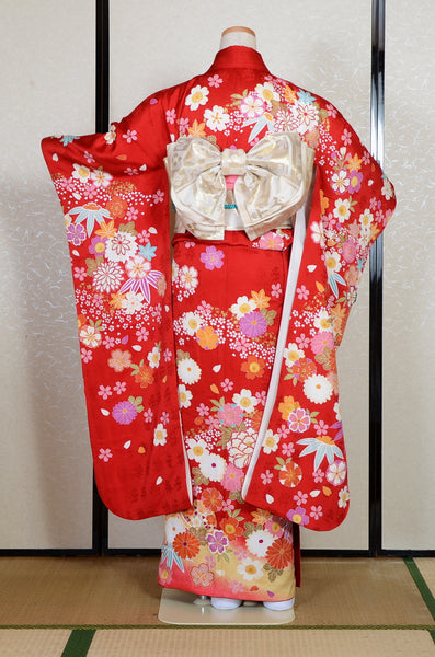 Long-sleeved kimono 6 items set / Furisode / FK#2-226