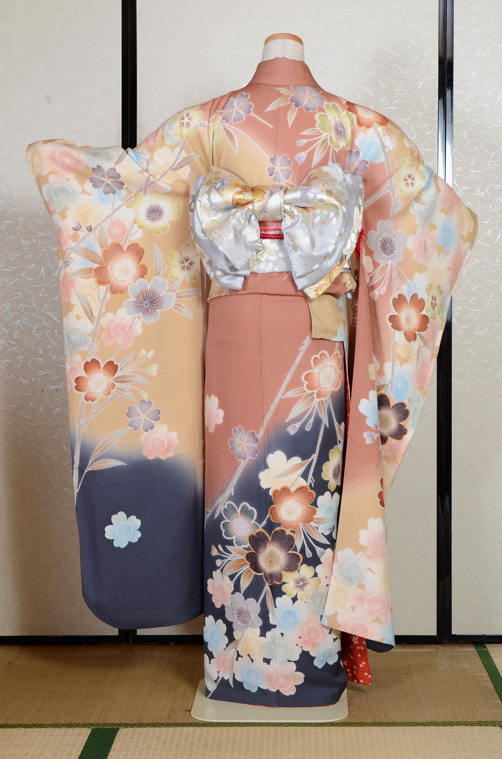 Long-sleeved kimono 6 items set / Furisode / FK#2-241