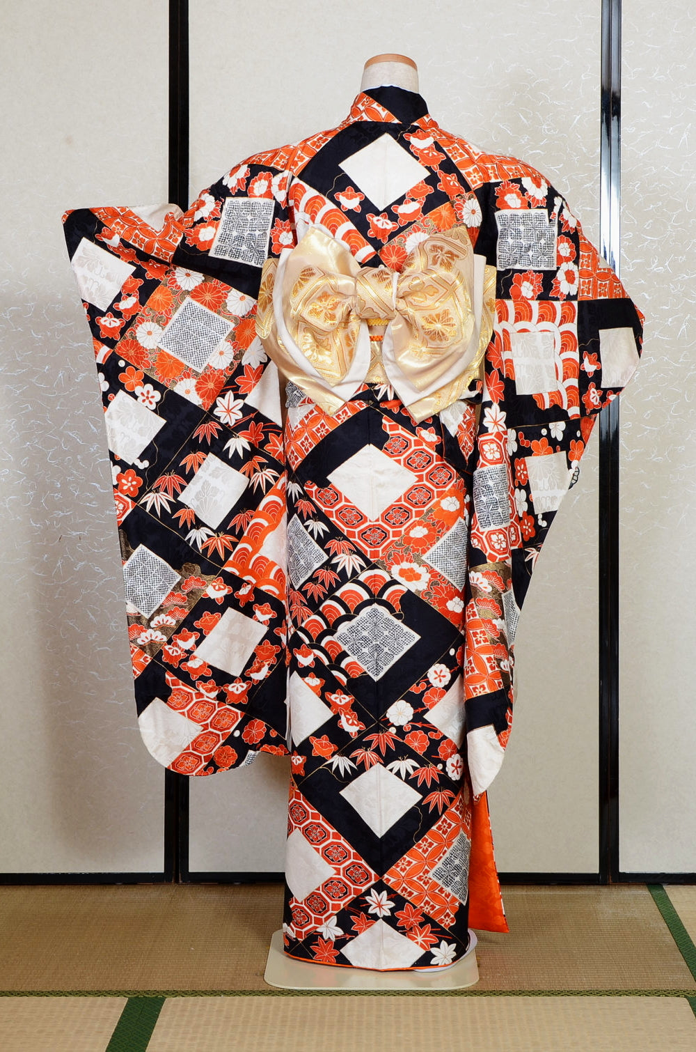 Long-sleeved kimono 6 items set / Furisode / FK#2-342