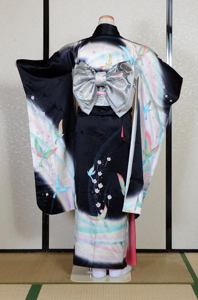 Long-sleeved kimono 6 items set / Furisode / FK#2-354
