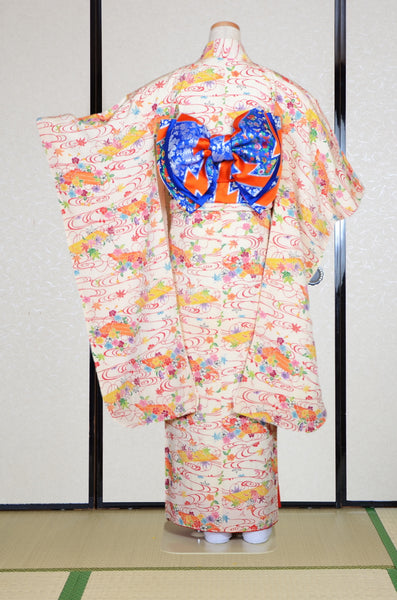 Long-sleeved kimono 6 items set / Furisode / FK#1-949