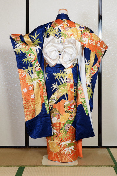 Long-sleeved kimono 6 items set / Furisode / FK#2-356