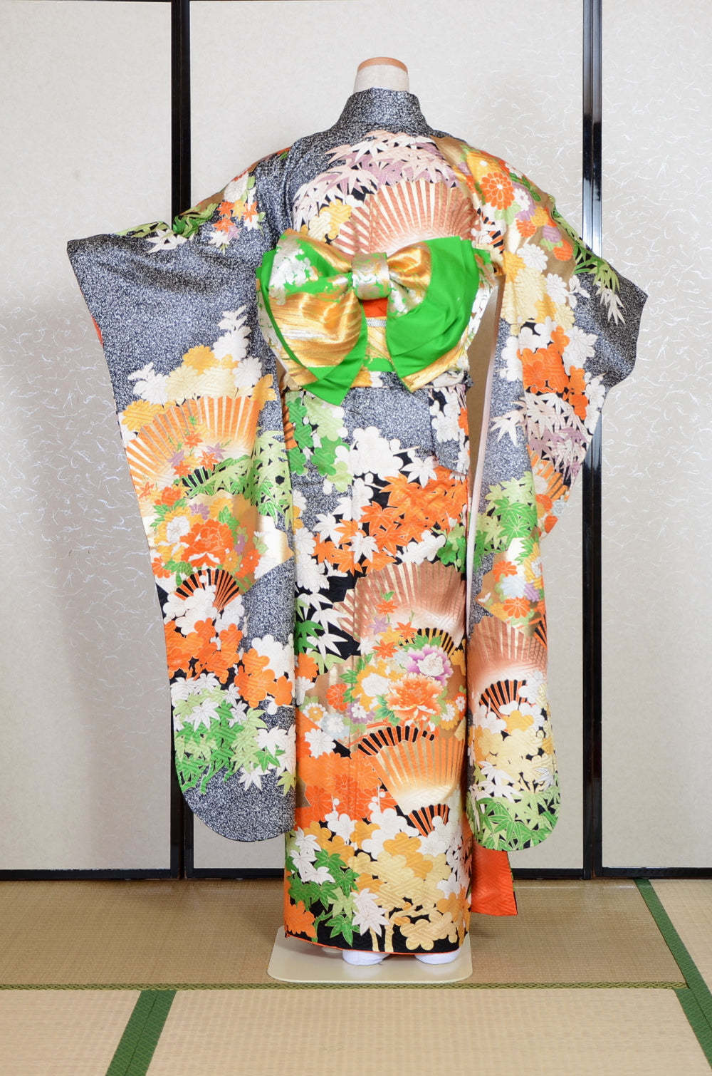 Long-sleeved kimono 6 items set / Furisode / FK#1-973