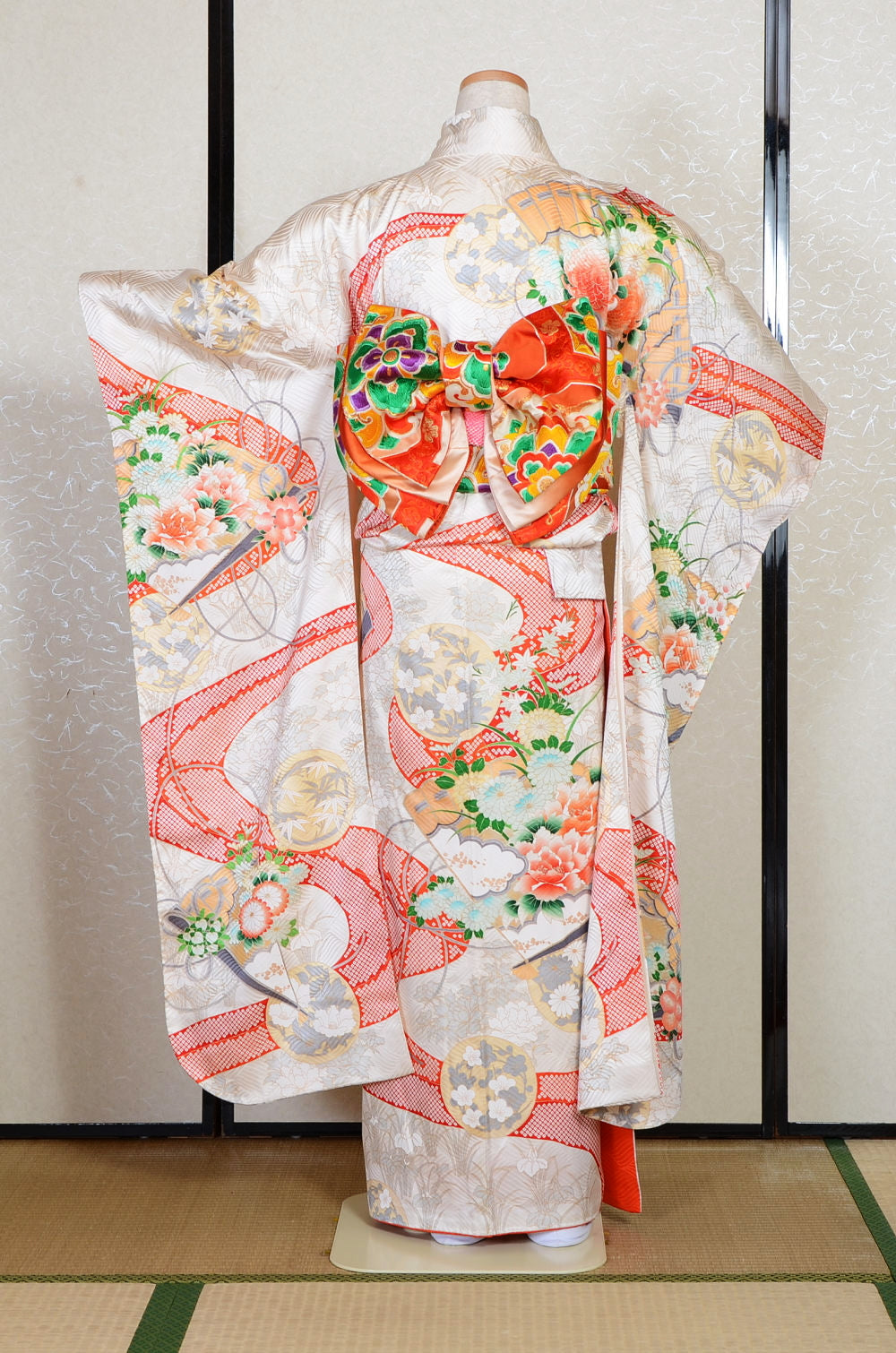 Long-sleeved kimono 6 items set / Furisode / FK#2-337