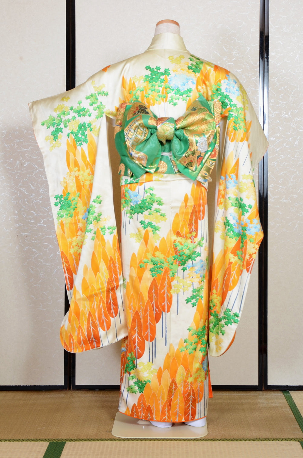 Long-sleeved kimono 6 items set / Furisode / FK#2-286