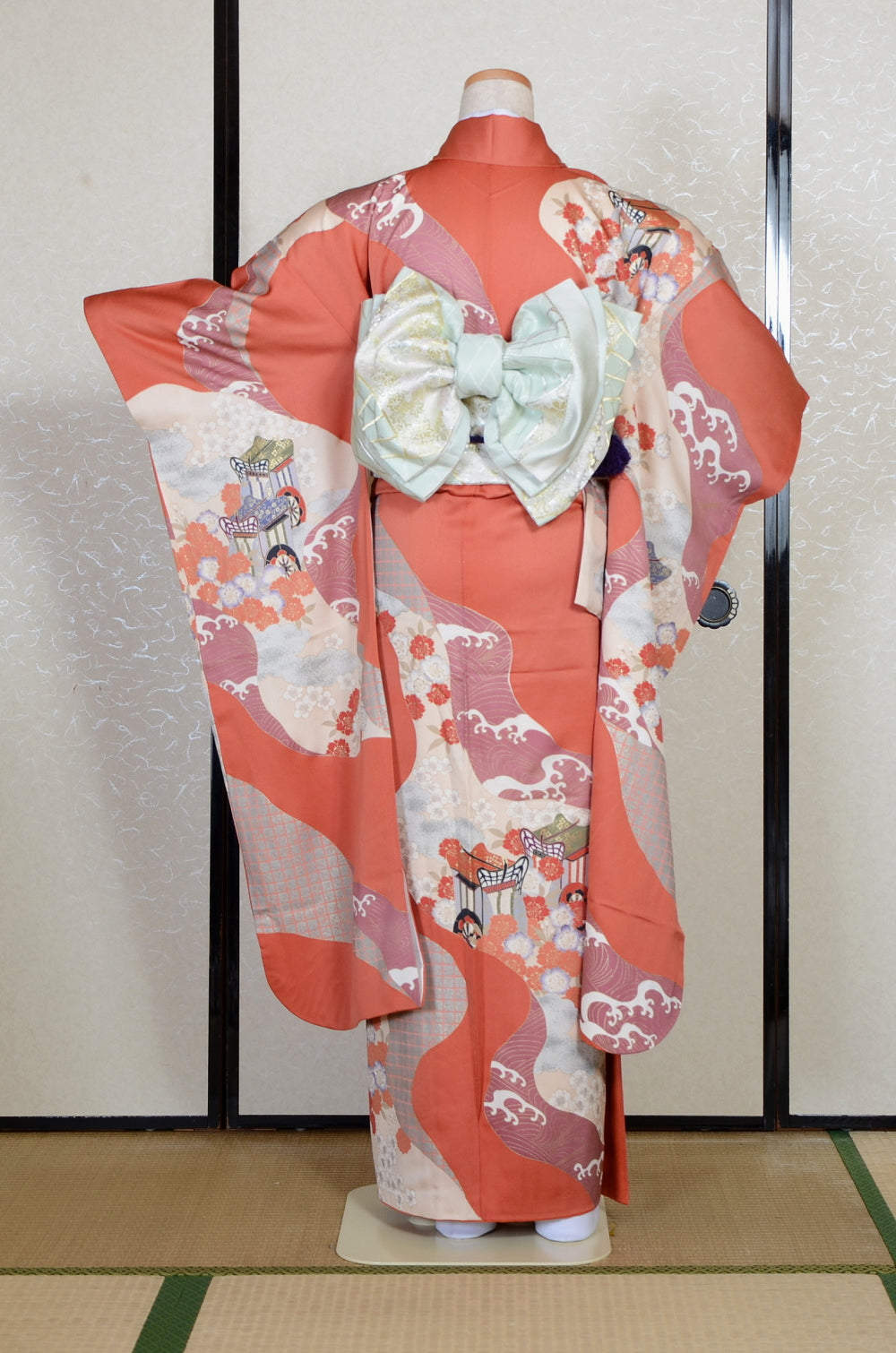 Long-sleeved kimono 6 items set / Furisode / FK#2-317