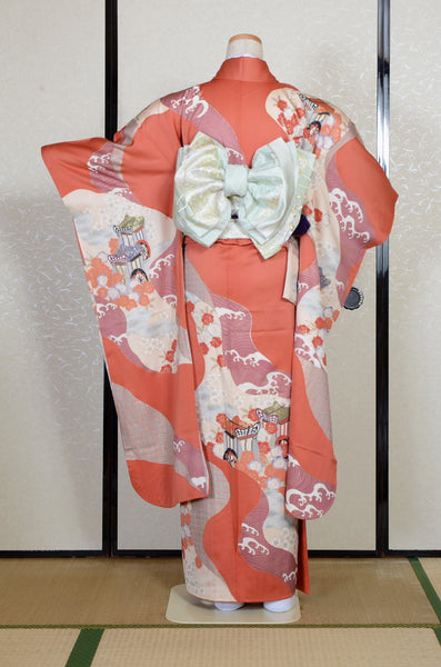 Long-sleeved kimono 6 items set / Furisode / FK#2-317