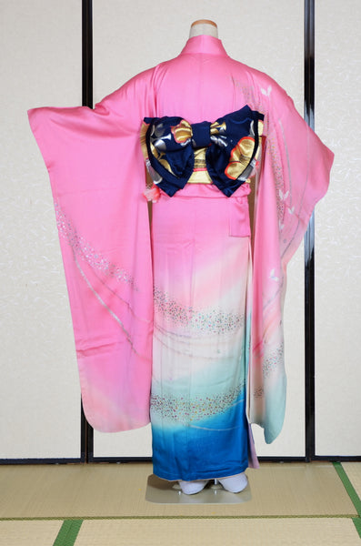 Long-sleeved kimono 6 items set / Furisode / FK#1-952