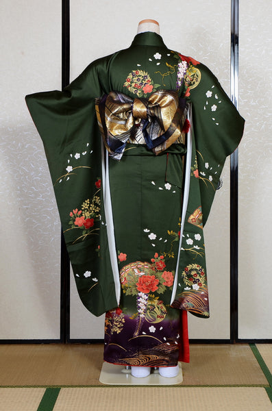 Long-sleeved kimono 6 items set / Furisode / FK#2-334