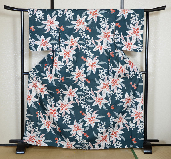 Japanese yukata kimono / D #201