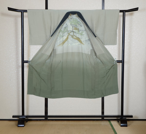 Men Undergarment / MU #1-050 Dragon Rising Through Clouds – Vintage Silk Juban for Men