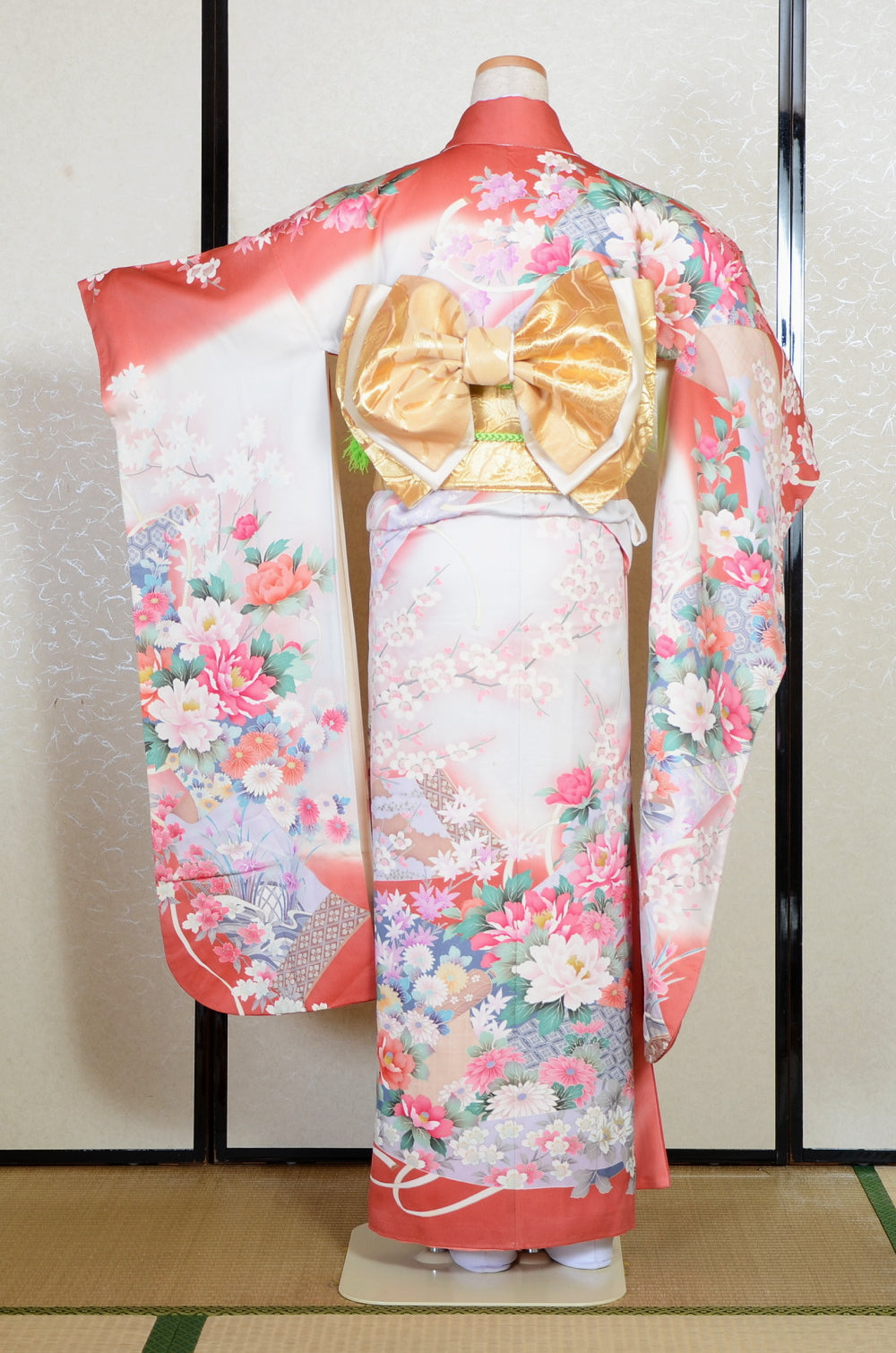 Long-sleeved kimono 6 items set / Furisode / FK#2-297