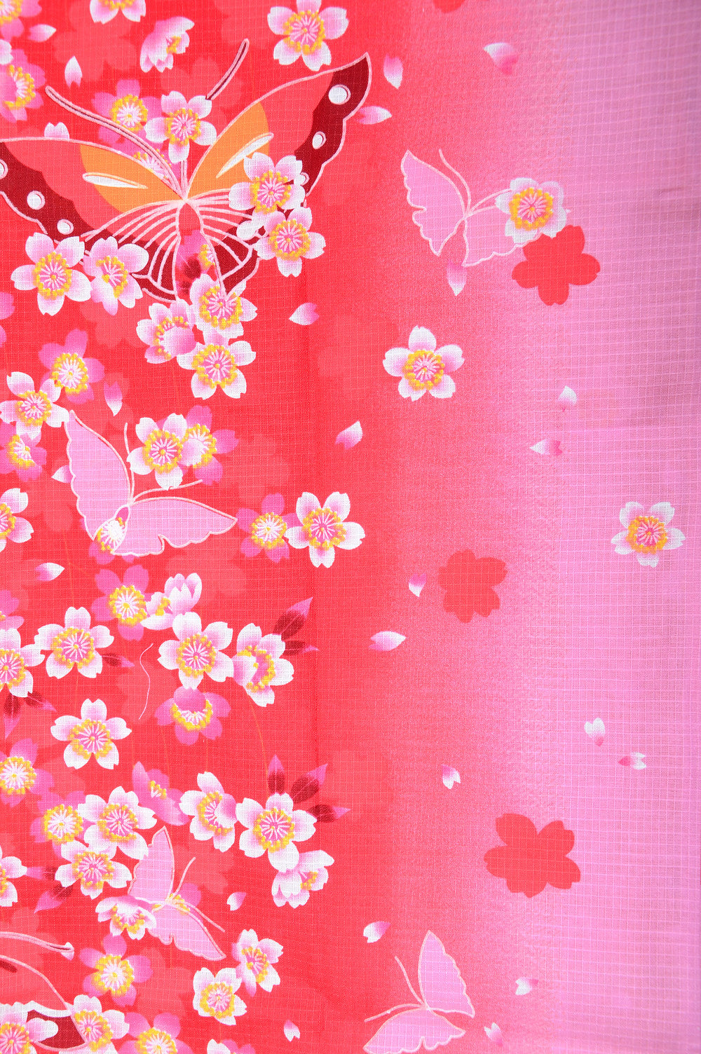 Yukata for indoor use / sakura&butterfly :EM007-Red