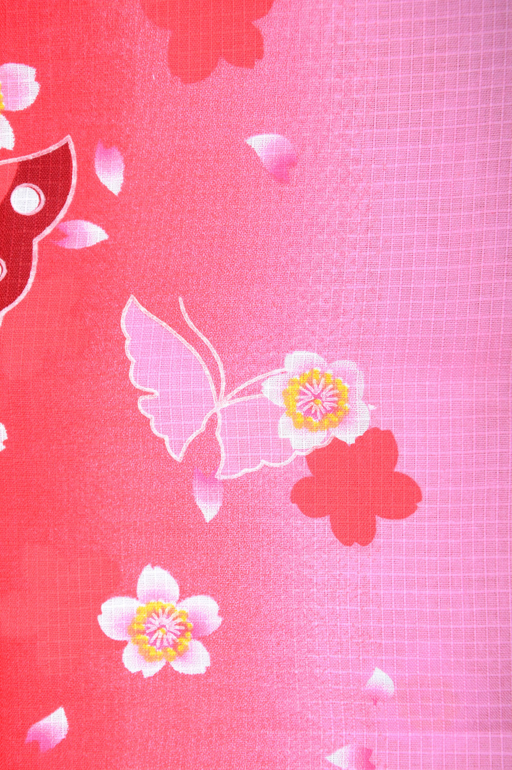 Yukata for indoor use / sakura&butterfly :EM007-Red