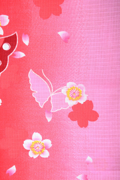 Yukata for indoor use / sakura&butterfly :EM007-Red