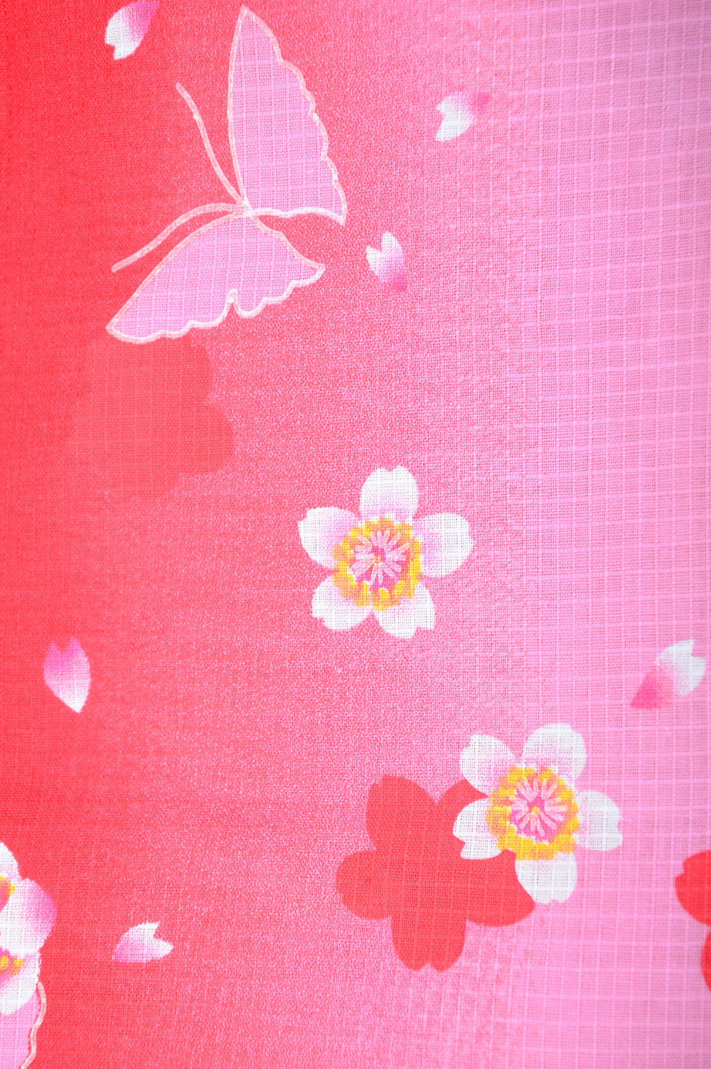 Yukata for indoor use / sakura&butterfly :EM007-Red