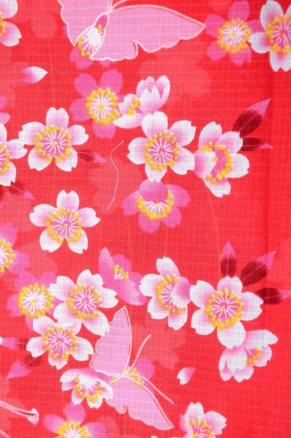Yukata for indoor use / sakura&butterfly :EM007-Red