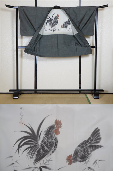 Men Jacket / M-Ha #1-696(A truly rare haori featuring a rooster motif)