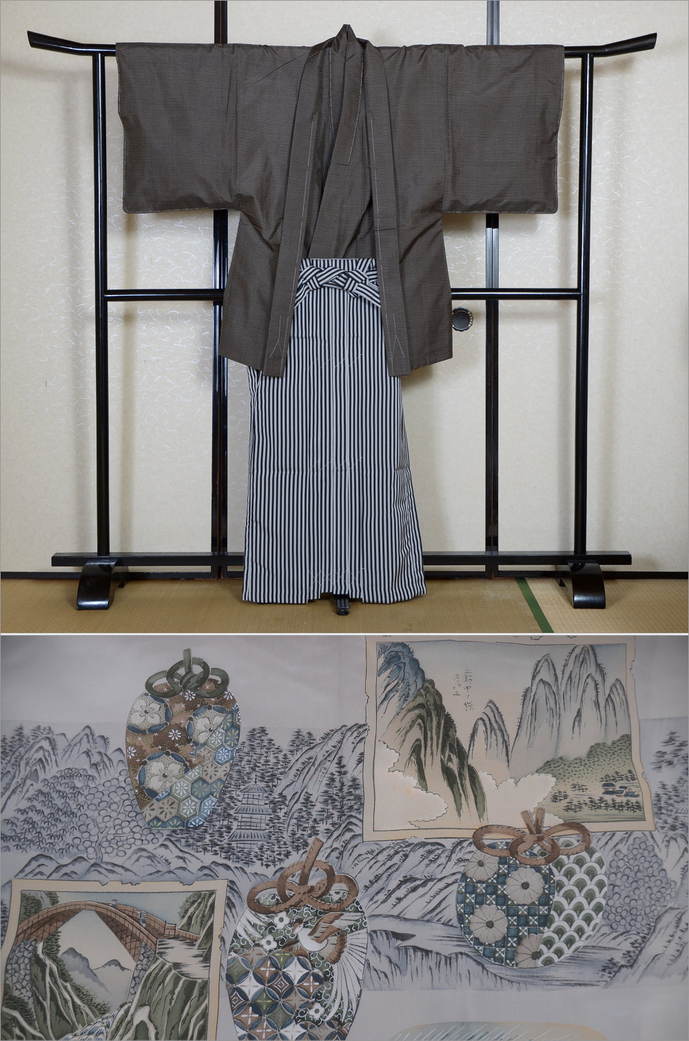 Jacket, kimono, hakama set / JKH #1-553