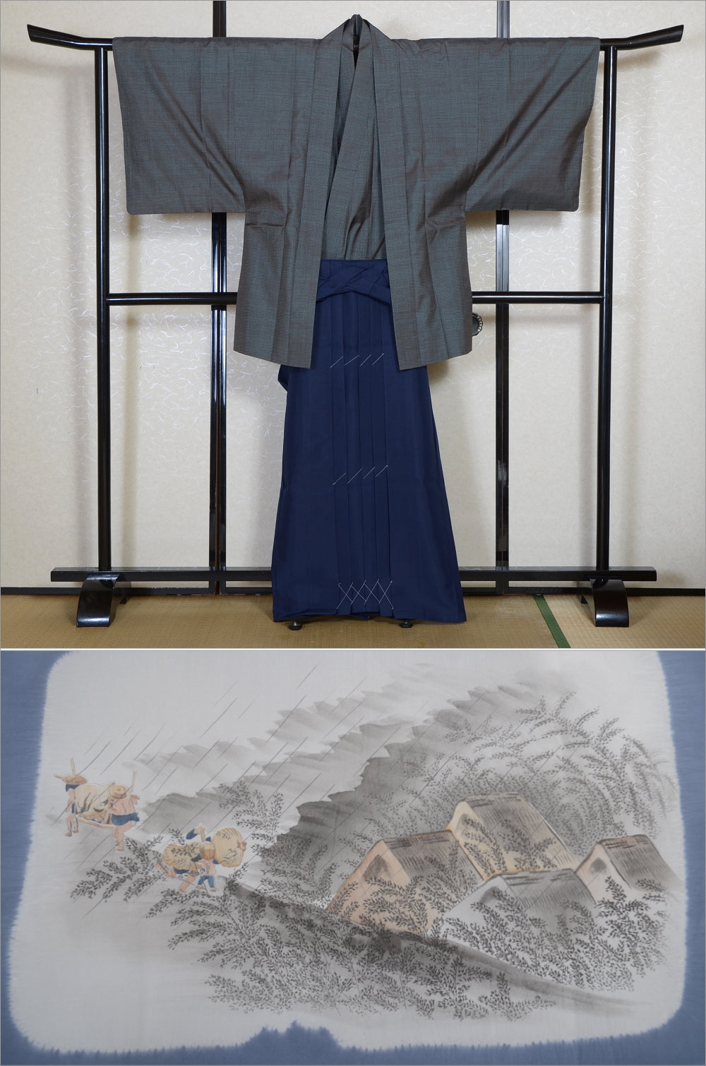 Jacket, kimono, hakama set / JKH #1-487